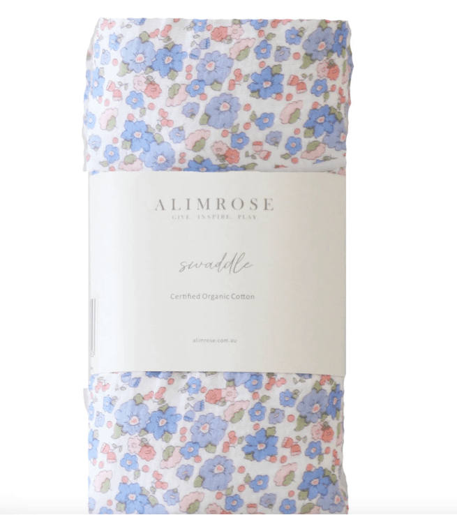 Alimrose Muslin Swaddle Liberty Blue