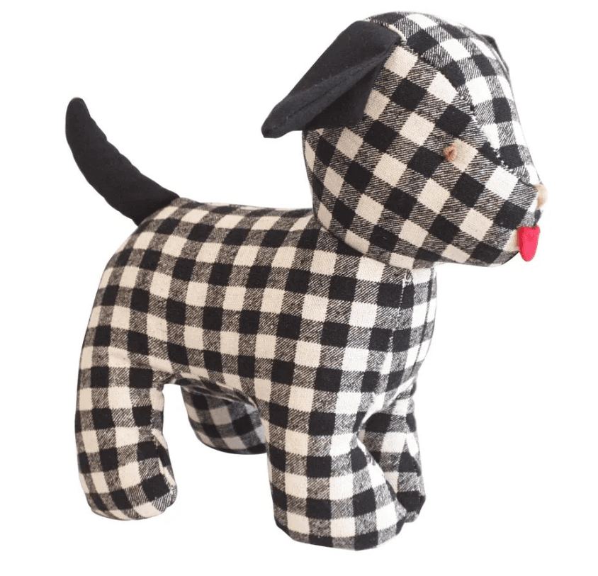 Alimrose Musical Puppy Black Check Linen