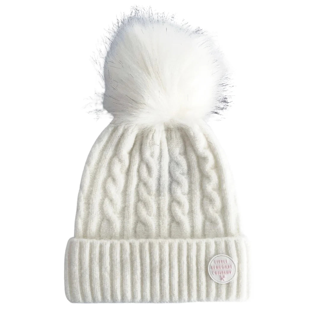 The Little Renegade Company AURORA BEANIE - White