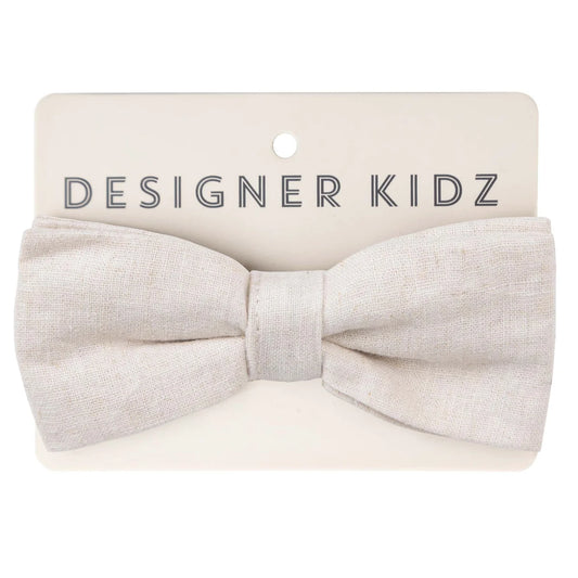 Designer Kidz FINLEY LINEN BOW TIE - sand