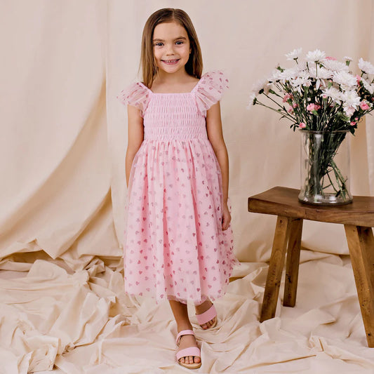 Designer Kidz THE HEART TULLE DRESS - PINK
