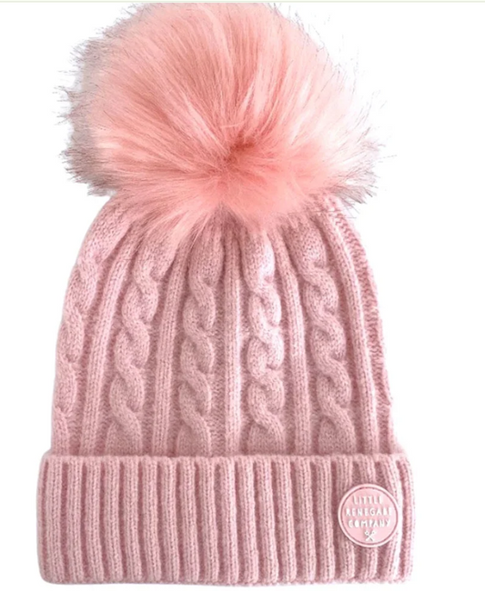 The Little Renegade Company AURORA BEANIE - PINK