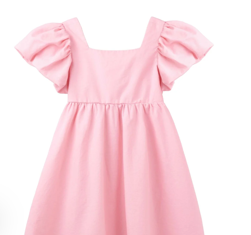 Designer Kidz GRACE TIE BACK DRESS - PINK