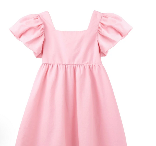 Designer Kidz GRACE TIE BACK DRESS - PINK