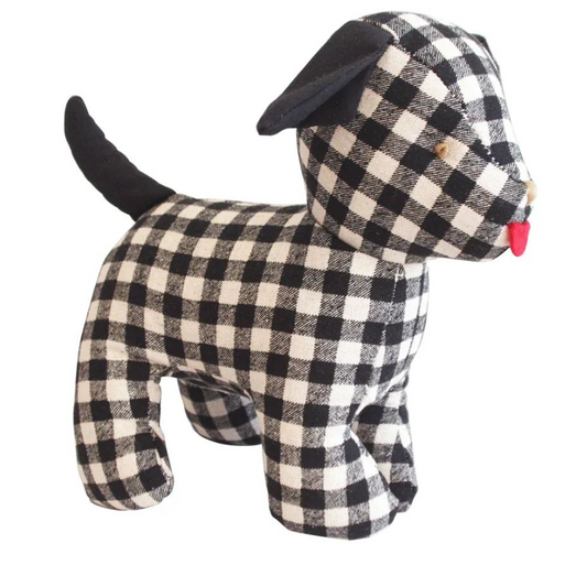 Alimrose Musical Puppy Black Check Linen