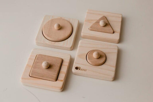Qtoys Single Shape Puzzle set of 4