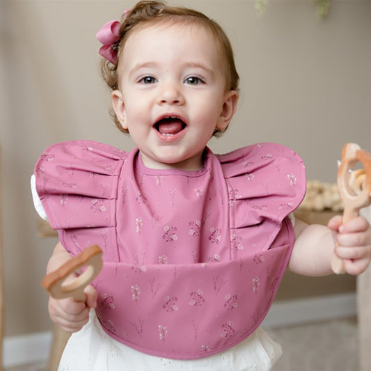 Snuggle Hunny Kids  Bib Waterproof| Mauve Frill