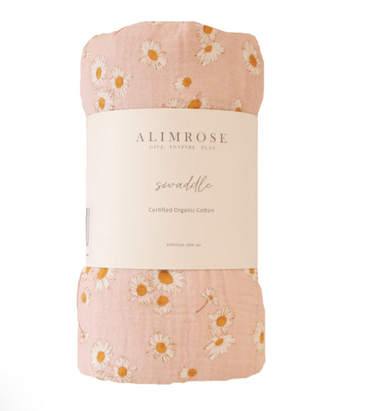 Alimrose Muslin Swaddle Little Daisies
