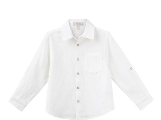Designer Kidz ARCHIE L/S BUTTON SHIRT - IVORY