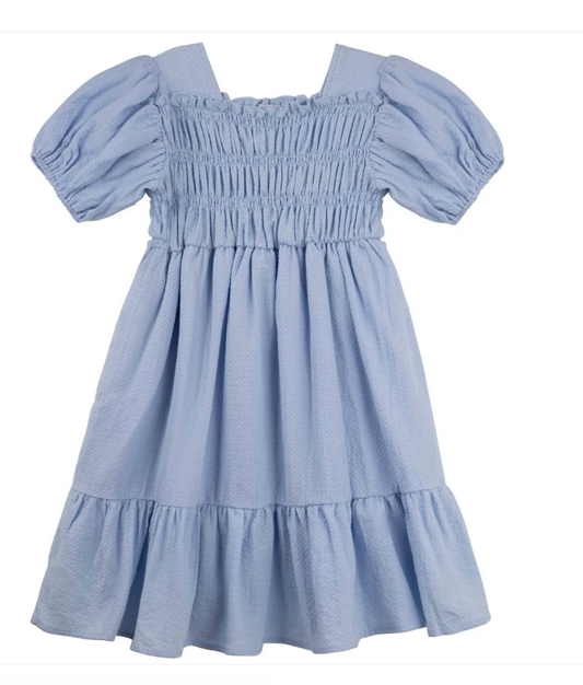Designer Kidz SOPHIE TIERED RUFFLE DRESS - PERIWINKLE